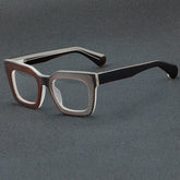 Birk Retro Stripe Acetate Glasses Frame Rectangle Frames Southood Brown
